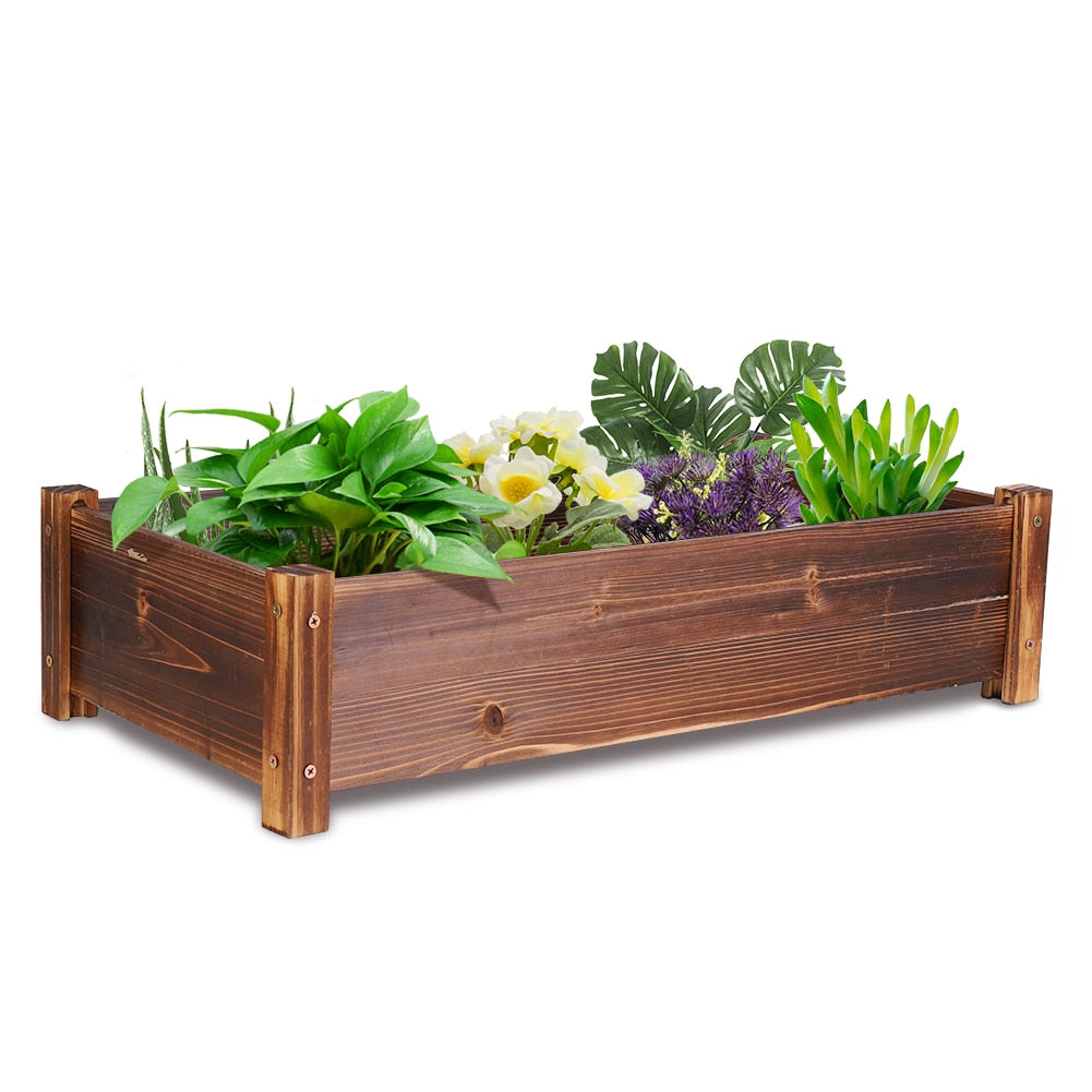 Large Rectangular Wooden Planter