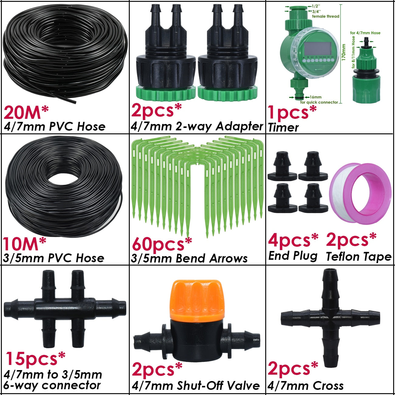 Drip Irrigation System Kit