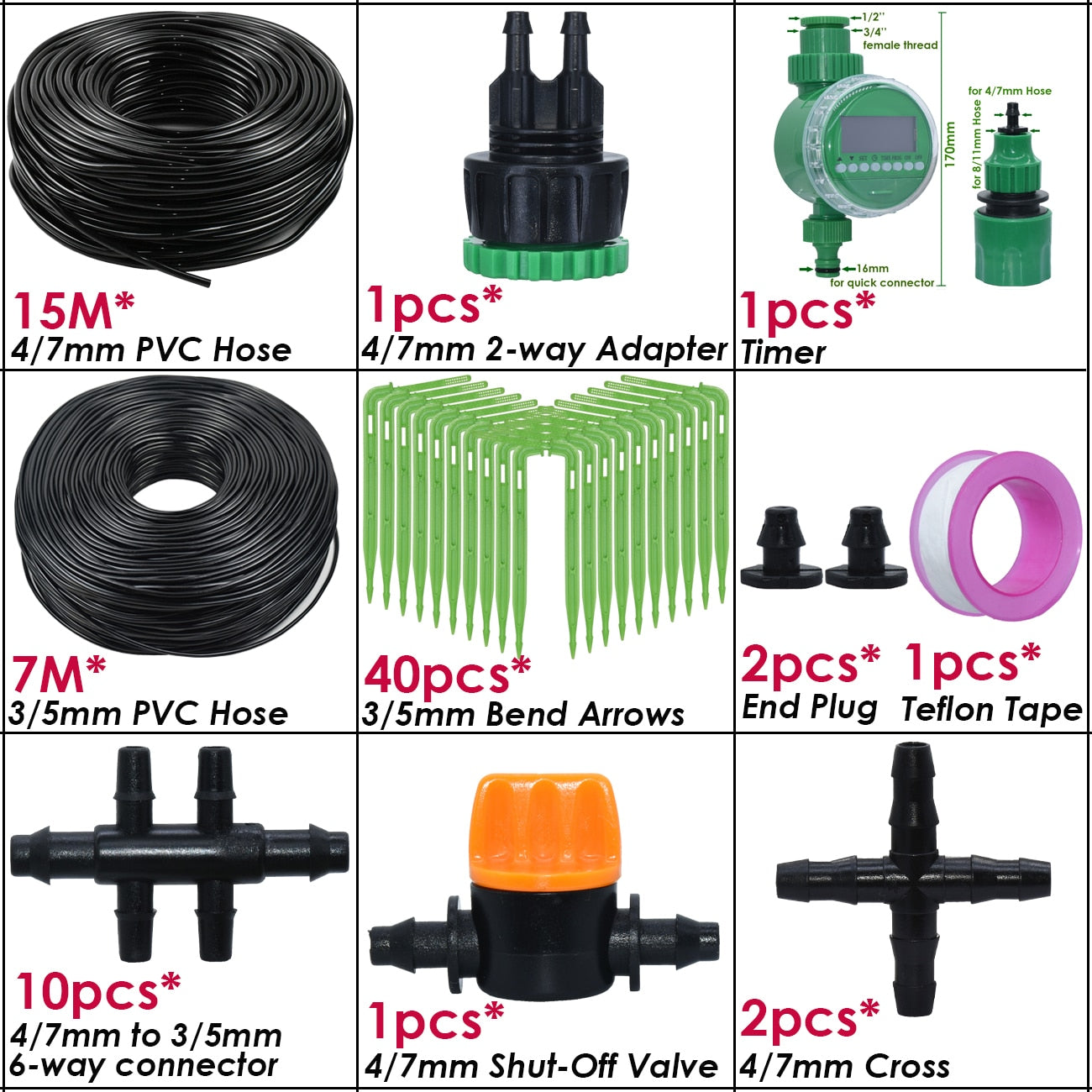 Drip Irrigation System Kit