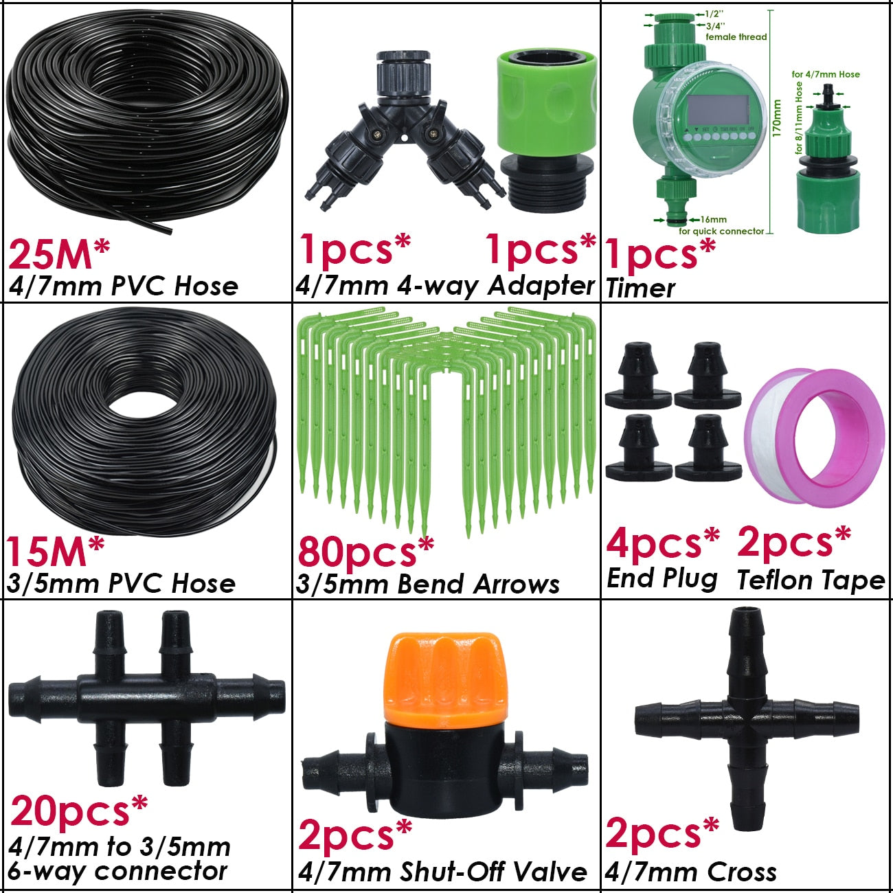 Drip Irrigation System Kit