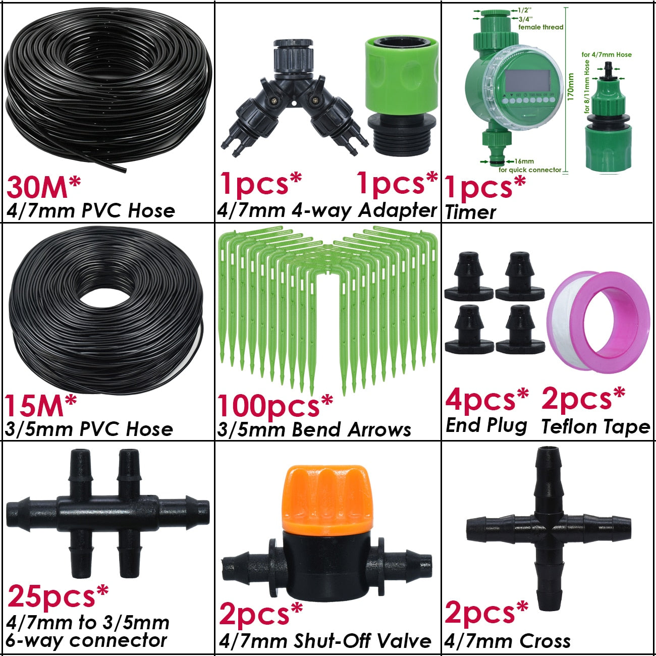 Drip Irrigation System Kit