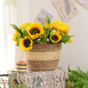 Straw Weaving Flower Plant Basket